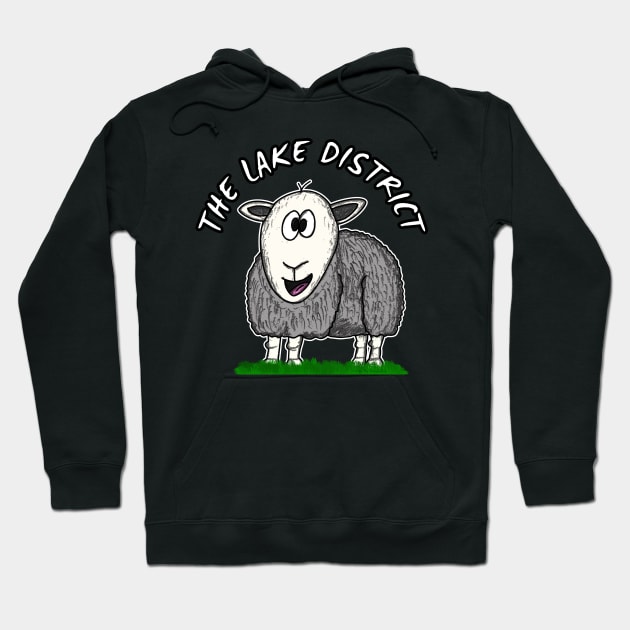 The Lake District Funny Herdwick Sheep Cumbria Hoodie by doodlerob